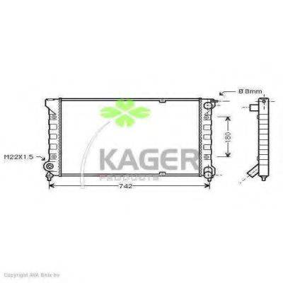 KAGER 311176 Радиатор охлаждения двигателя