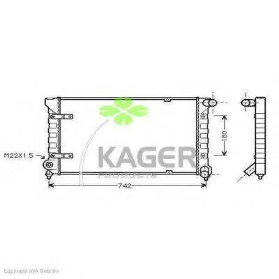 Радиатор охлаждения двигателя KAGER 31-1177