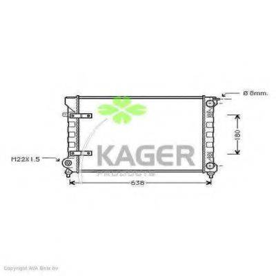KAGER 311180 Радиатор охлаждения двигателя