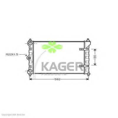KAGER 311191 Радиатор охлаждения двигателя