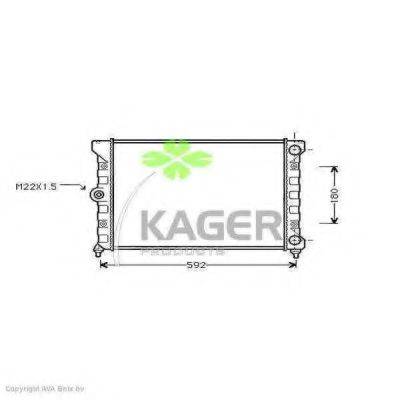 KAGER 311192 Радиатор охлаждения двигателя