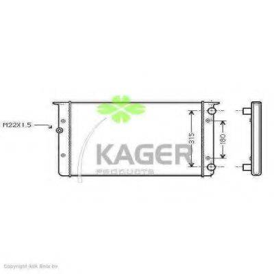 Радиатор охлаждения двигателя KAGER 31-1196