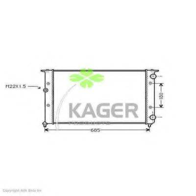 KAGER 311201 Радиатор охлаждения двигателя