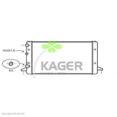KAGER 311204 Радиатор охлаждения двигателя