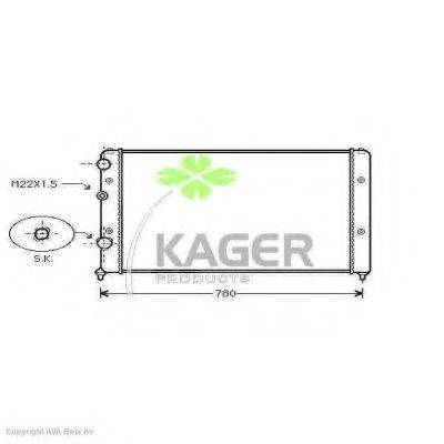 KAGER 311205 Радиатор охлаждения двигателя