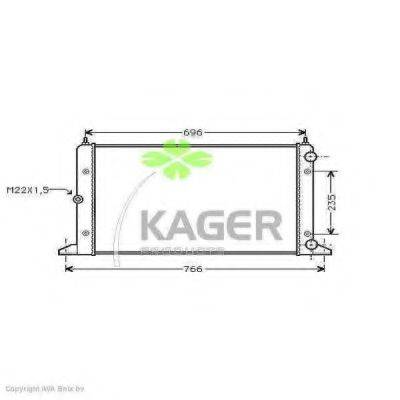 Радиатор охлаждения двигателя KAGER 31-1212