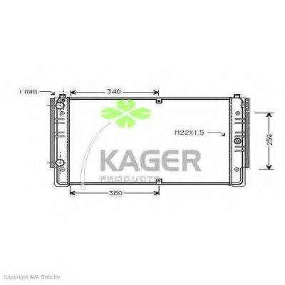 KAGER 311214 Радиатор охлаждения двигателя