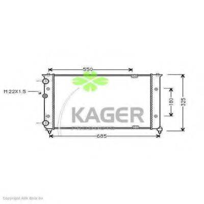 KAGER 311217 Радиатор охлаждения двигателя