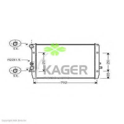 KAGER 311224 Радіатор, охолодження двигуна