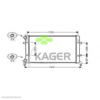KAGER 311225 Радіатор, охолодження двигуна