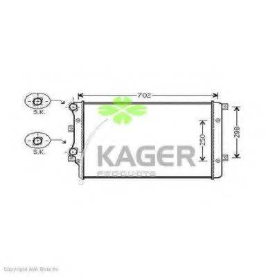 Радіатор, охолодження двигуна KAGER 31-1227