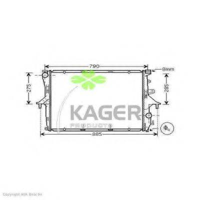 KAGER 313378 Радиатор охлаждения двигателя
