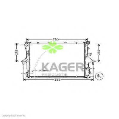 KAGER 313379 Радиатор охлаждения двигателя