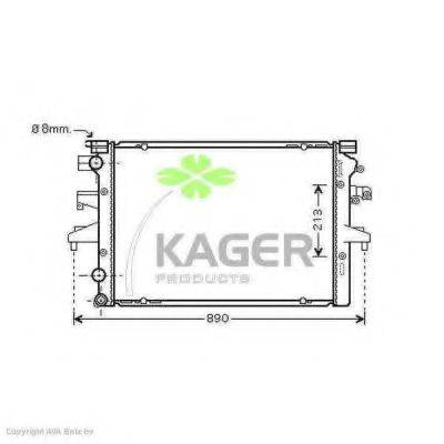 Радиатор охлаждения двигателя KAGER 31-3429