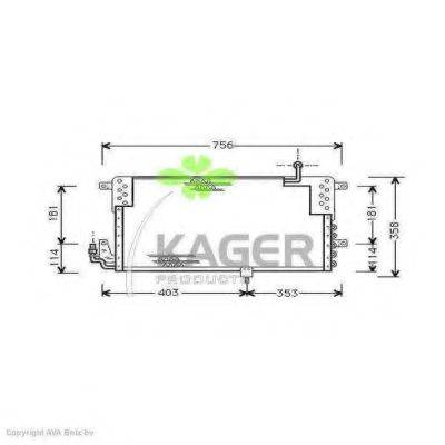 KAGER 945390 Конденсатор кондиционера