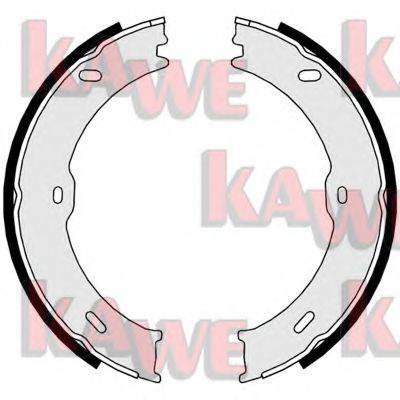 KAWE 09710 Комплект тормозных колодок, стояночная тормозная система
