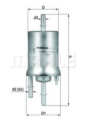 MAHLE ORIGINAL KL572 Паливний фільтр