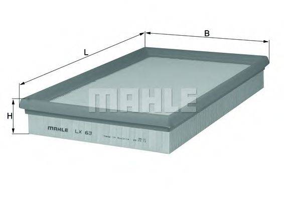MAHLE ORIGINAL LX63 Воздушный фильтр