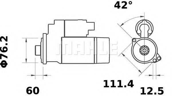 Стартер MAHLE ORIGINAL MS 124