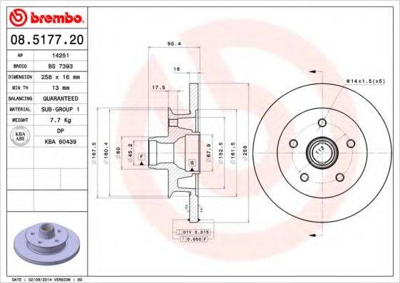 BRECO BS7393 Тормозной диск
