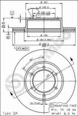 BRECO BS7969 Тормозной диск