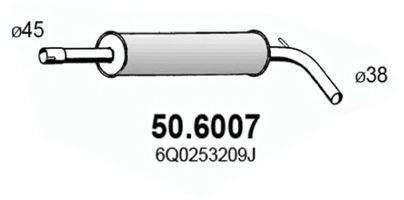 ASSO 506007 Средний глушитель выхлопных газов