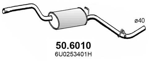 Средний глушитель выхлопных газов ASSO 50.6010