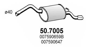 ASSO 507005 Глушитель выхлопных газов конечный