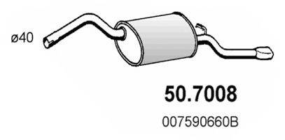 Глушник вихлопних газів кінцевий ASSO 50.7008