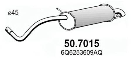 Глушитель выхлопных газов конечный ASSO 50.7015