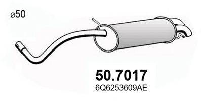 Глушник вихлопних газів кінцевий ASSO 50.7017