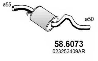 ASSO 586073 Средний глушитель выхлопных газов