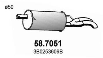 ASSO 587051 Глушитель выхлопных газов конечный