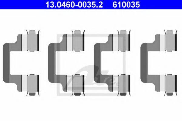 Комплектующие, колодки дискового тормоза ATE 13.0460-0035.2