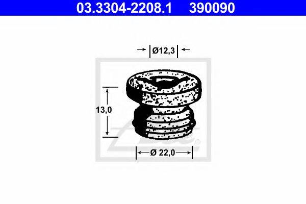 Пробка, бачок гальмівної рідини ATE 03.3304-2208.1