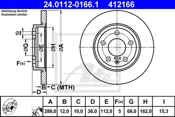 Тормозной диск ATE 24.0112-0166.1