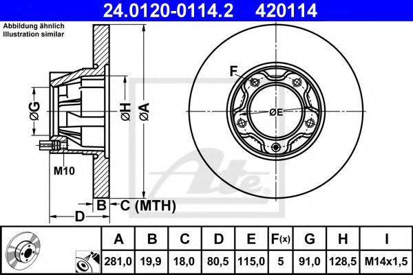 Тормозной диск ATE 24.0120-0114.2