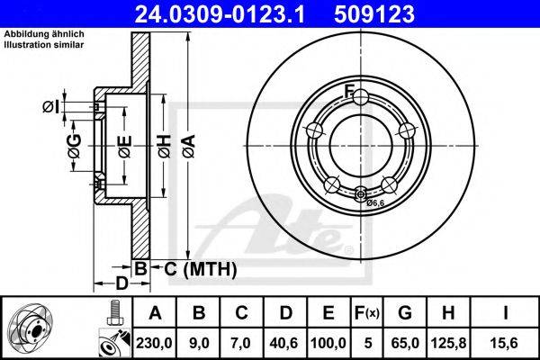 Тормозной диск ATE 24.0309-0123.1