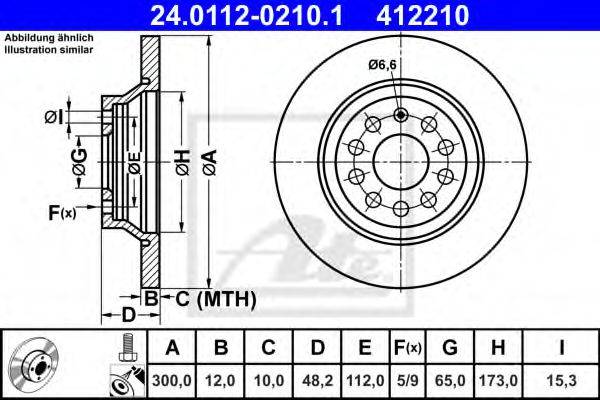 Тормозной диск ATE 24.0112-0210.1