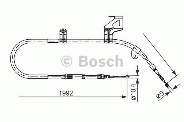 BOSCH 1987477242 Трос, стояночная тормозная система