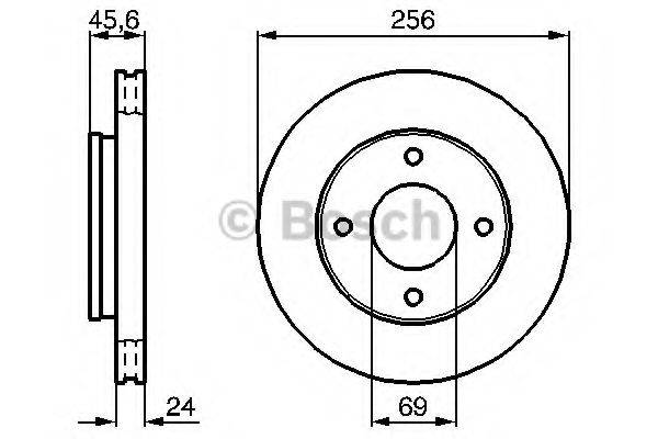гальмівний диск BOSCH 0 986 479 B83 гальмівний диск BOSCH 0 986 479 B83