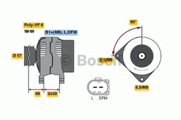 Генератор BOSCH 0 986 045 360