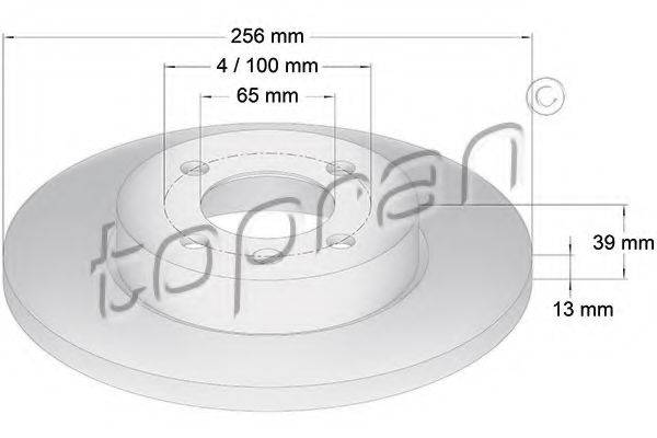 Тормозной диск TOPRAN 103 525