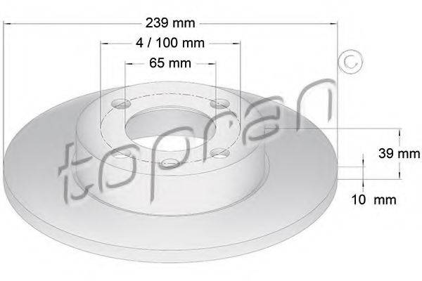 TOPRAN 104164 гальмівний диск