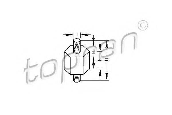 TOPRAN 102744 Кронштейн, топливный насос