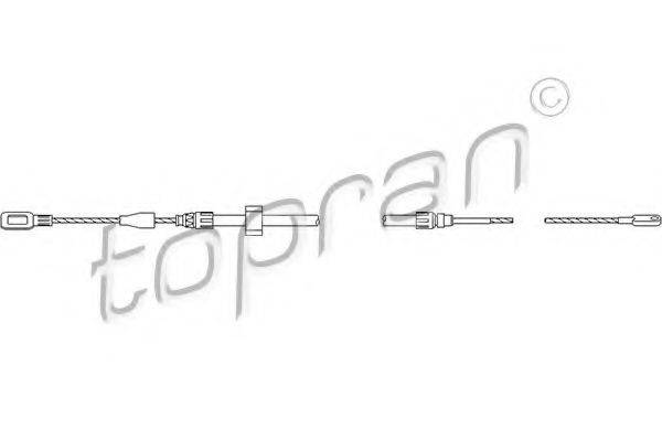 Трос, стояночная тормозная система TOPRAN 109 812
