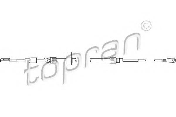 Трос, тормозной механизм рабочей тормозной системы TOPRAN 112 145