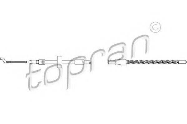 Трос, стоянкова гальмівна система TOPRAN 104 084