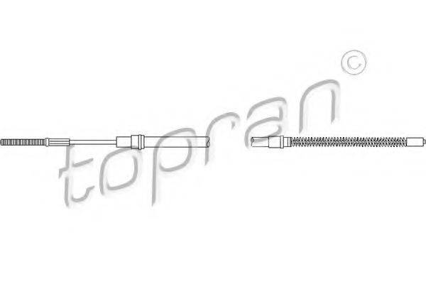 TOPRAN 102836 Трос, стояночная тормозная система