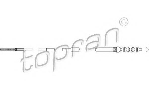 Трос, стояночная тормозная система TOPRAN 103 063